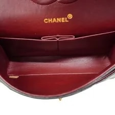 Auth [6db1562-k] Chanel Matrasse W Flap WChain Cotton Gol... 4