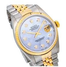 Rolex Datejust 36MM 16233 Blue Mother of Pearl Diamond Dial Fluted Bez 4