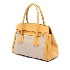 Authenticated Prada Trimmed Calf Satchel 2