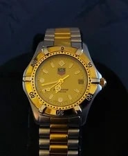 TAG Heuer 2000 Professional 18k G P & Steel Sport. 1990's, Nice 4