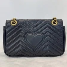 Gucci GG Marmont Chevron Flap W/ Chain Strap 2