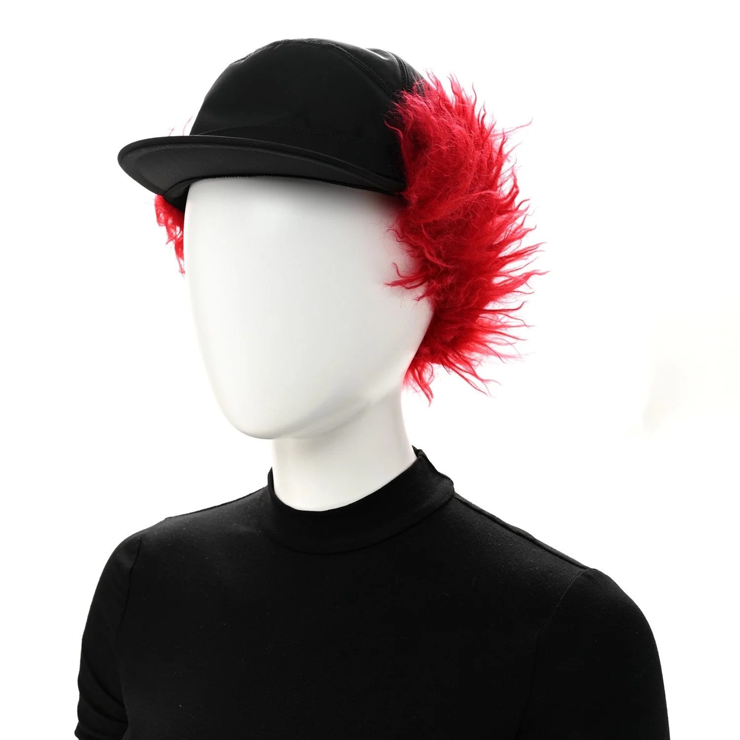 Curly Faux Fur Ear Flap Baseball Hat L 2