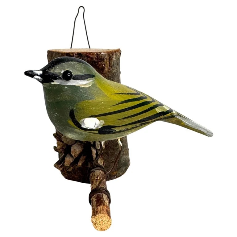 Viechtauer — Greenfinch Viechtauer Hand Carved Bird, Folk Art, Austria — Furniture — resale