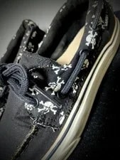 7.5US Vans Skull Pattern Deck Shoes Limited Original C 2