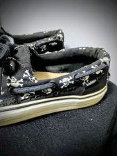 7.5US Vans Skull Pattern Deck Shoes Limited Original C 3