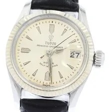 Tudor — Tudor Princess Oyster Date SS Leather Silver Automatic 7952 — Watch — resale