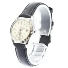 Tudor Princess Oyster Date SS Leather Silver Automatic 7952 2