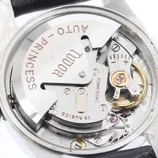 Tudor Princess Oyster Date SS Leather Silver Automatic 7952 3