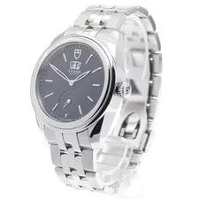 Tudor Glamour 57000 42mm SS Black Dial Automatic Date Small Seconds #C143 2