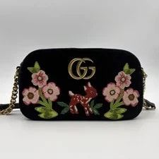 Gucci — Gucci GG Marmont Chain Bambi Flower Embroidery X170 26.07.05 — Handbag — resale