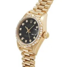 Rolex Datejust 69178G Black / Diamond Dial Yellow Gold Automatic 26mm #W741 2