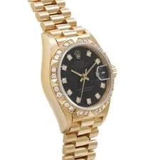 Rolex Datejust 69178G Black / Diamond Dial Yellow Gold Automatic 26mm #W741 3