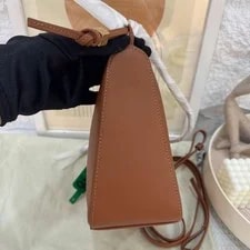 Loewe Hammock Hobo Embossed Letter Puzzle Zipper Closure - Excellent #CIL6BA 2