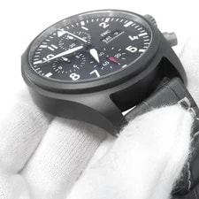 IWC Chronograph Pilot IW389101 CE / Leather 44.5mm Black Dial #TZW241 4