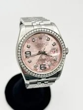Rolex Datejust 116234 Pink Floral Diamond Dial and Bezel Stainless Steel 36mm 3