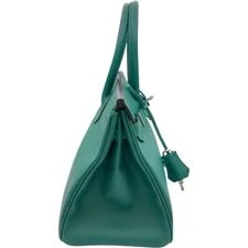 Hermes Birkin 30 Malachite Hardware Turn Lock #OK279 2