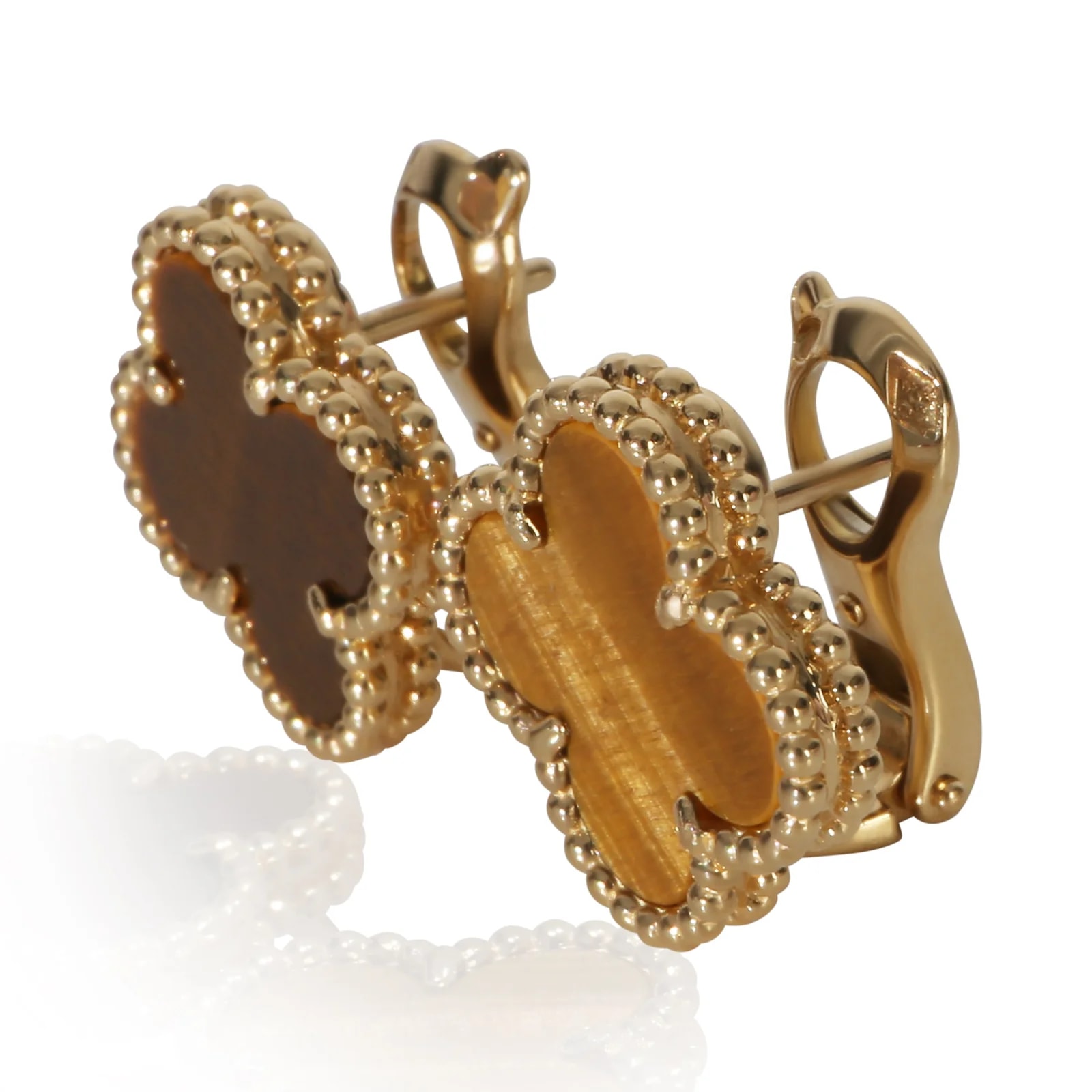 Van Cleef & Arpels Yellow Gold Tigers Eye Alhambra 18k 3