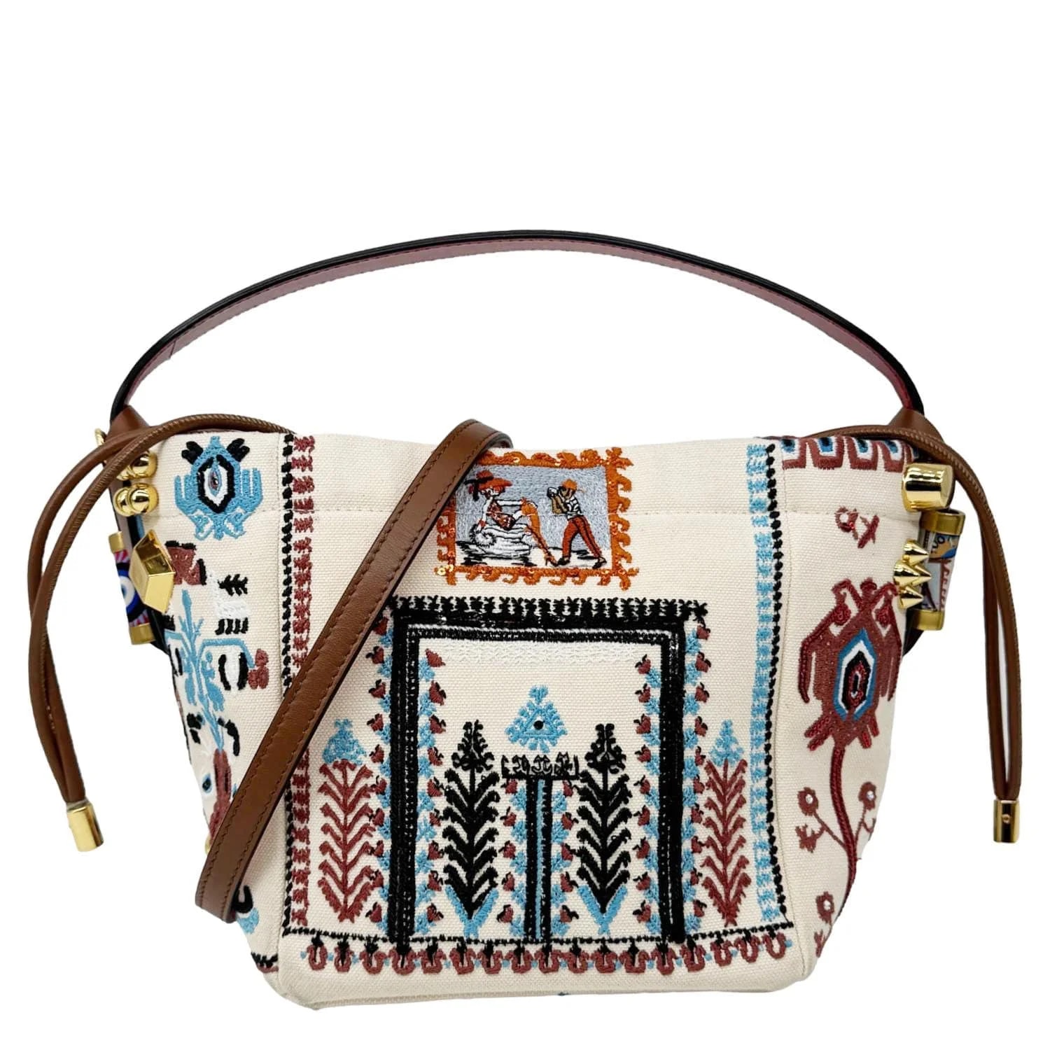 Christian Louboutin — Christian Louboutin Greekaba Embroidered — Handbag — resale