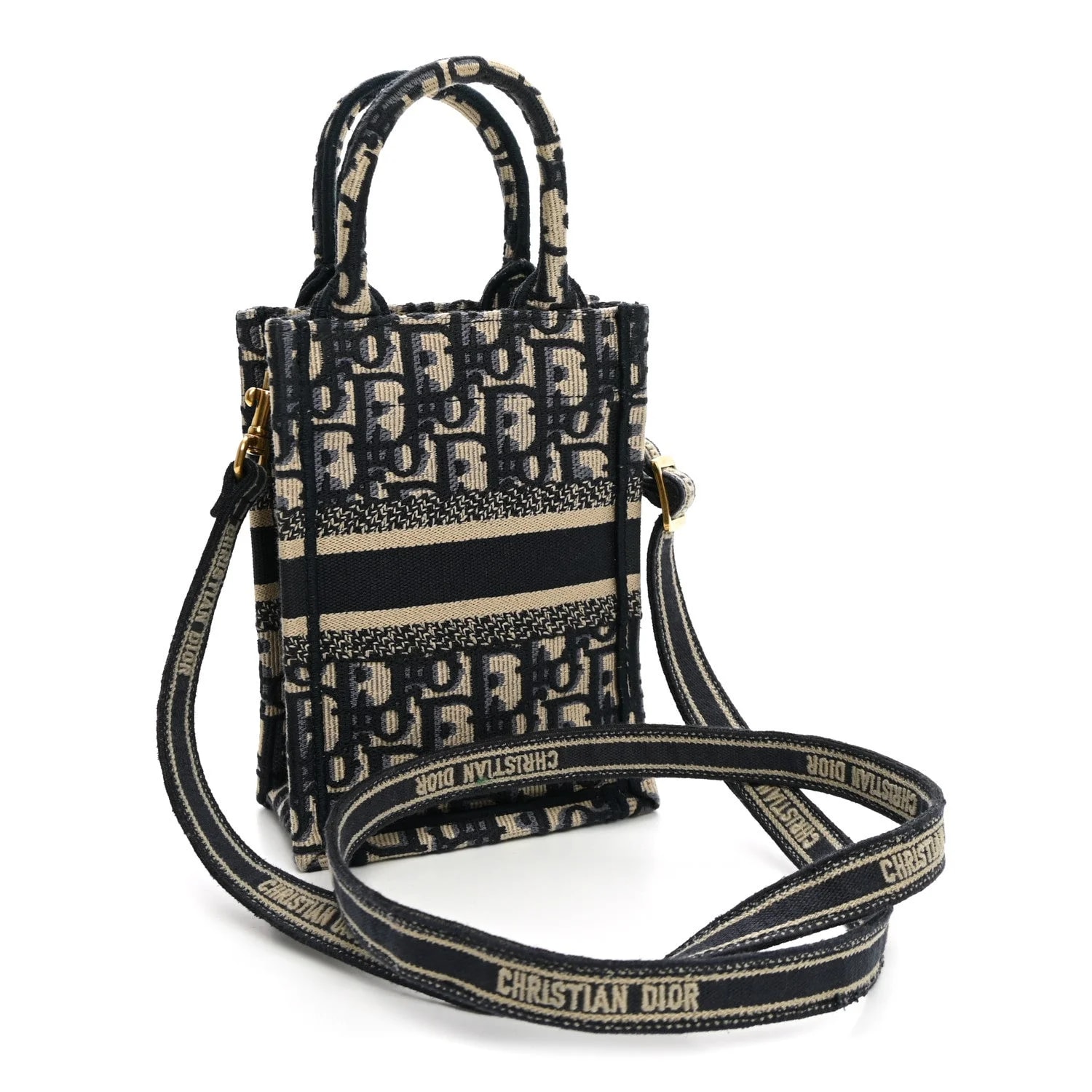 Reverse Embroidered Mini Book Tote Phone 3