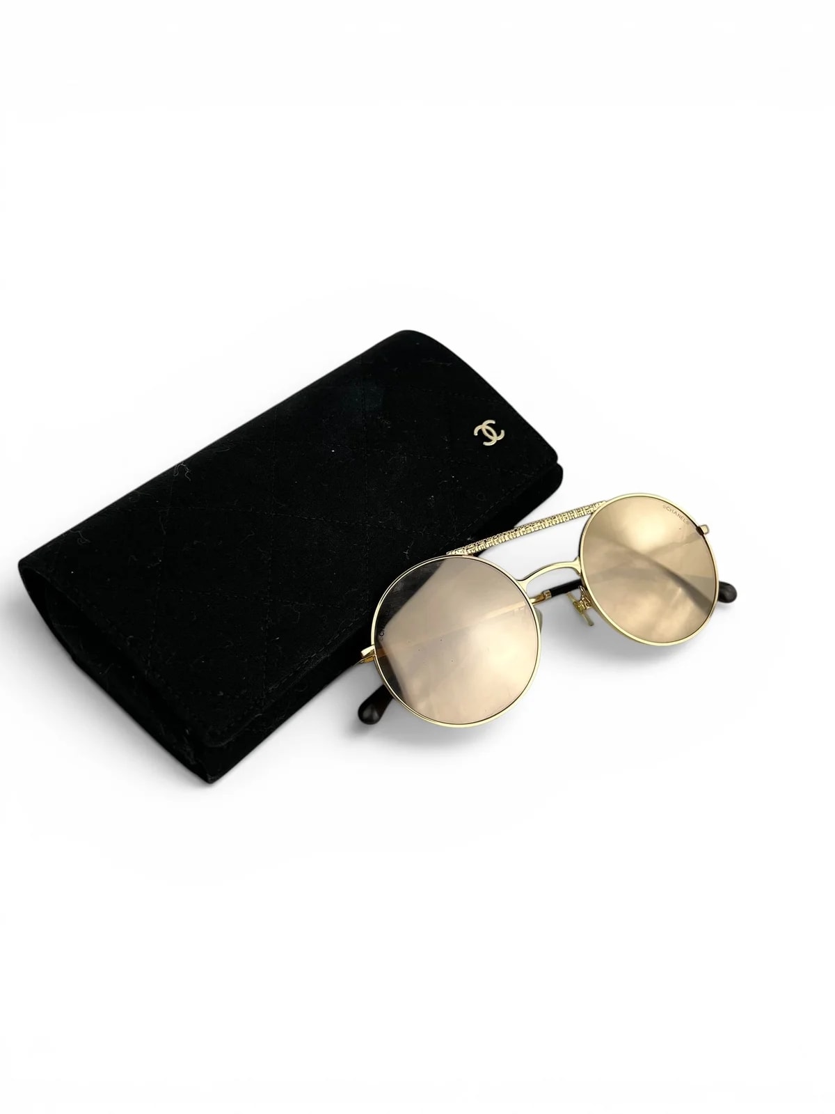 Chanel Circular Sunglasses W/ Case 2