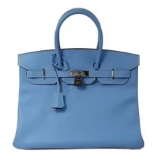 Hermès — Hermes PHW Birkin 35 Celeste/Mykonos — Handbag — resale