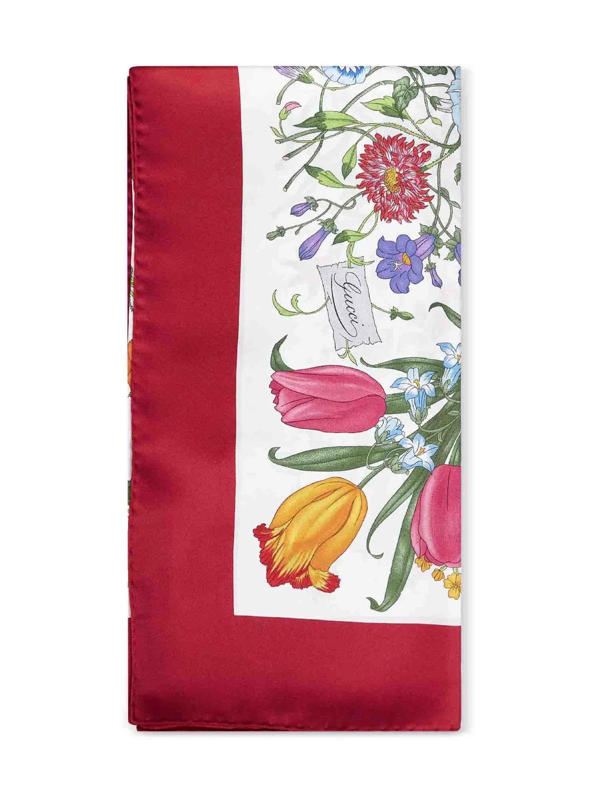 Gucci — Gucci Twill Flora Print Scarf — Scarfs — Accessory — resale