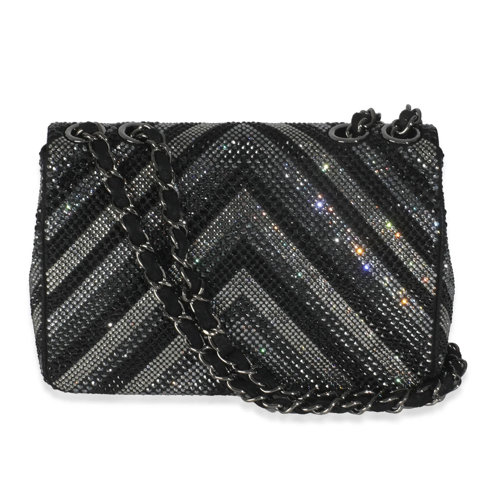 Chanel Strass Cc Chevron Flap Embellished 2