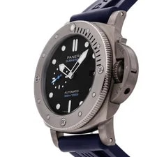 Panerai Submersible Titanium Auto 47mm Black Dial Rubber Strap PAM 2305 2
