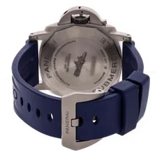 Panerai Submersible Titanium Auto 47mm Black Dial Rubber Strap PAM 2305 4