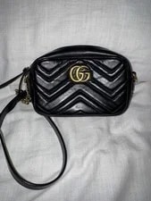 Gucci GG Marmont Small Chevron Quilted Crossbody 2