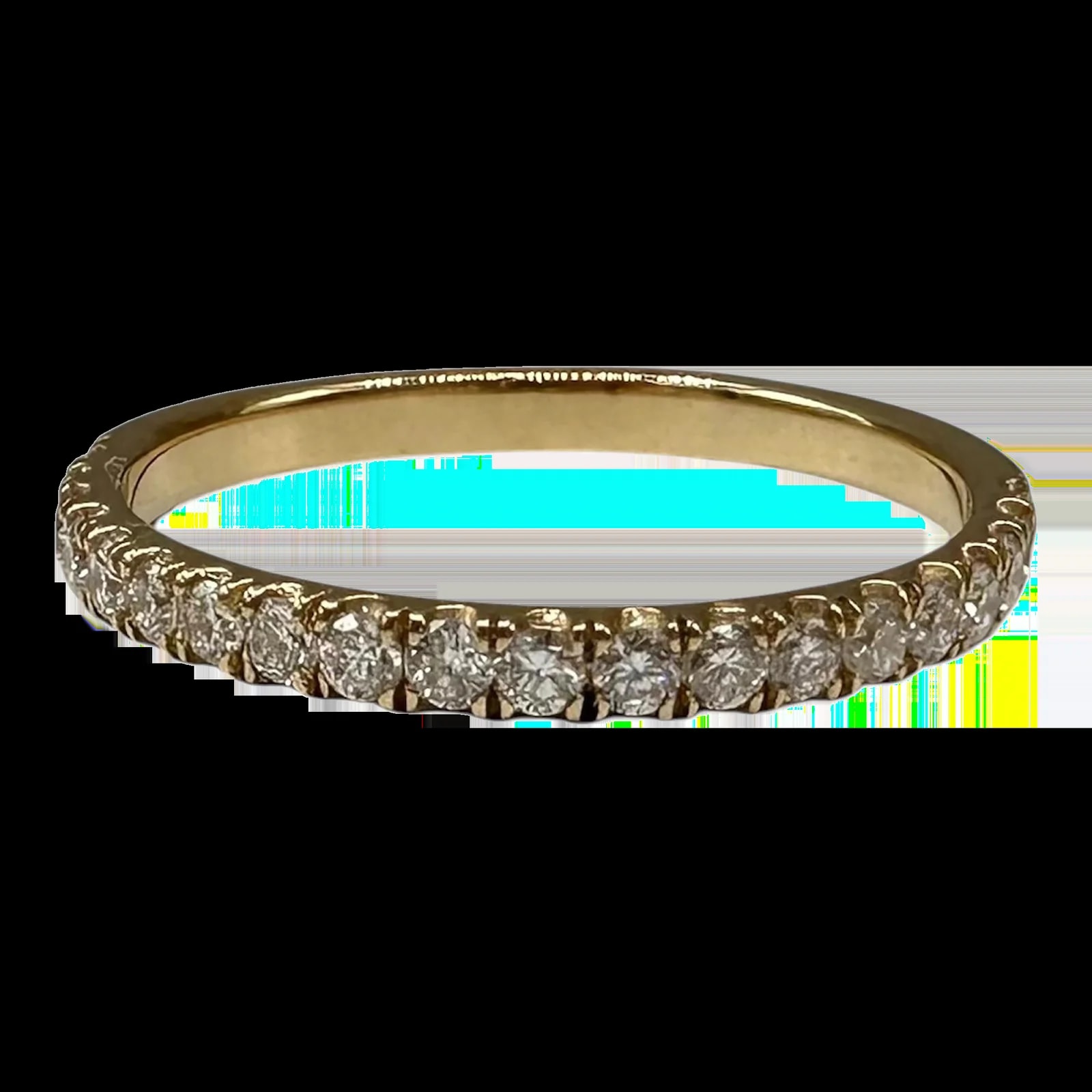 Lab Grown Band 14kt Yellow Gold 0.35ctw Ef Vs Size 7 New — Jewelry — resale