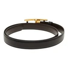 Cartier Tank Reversible Narrow Belt Black Brown Gold Leather ... GZl1jp34 3