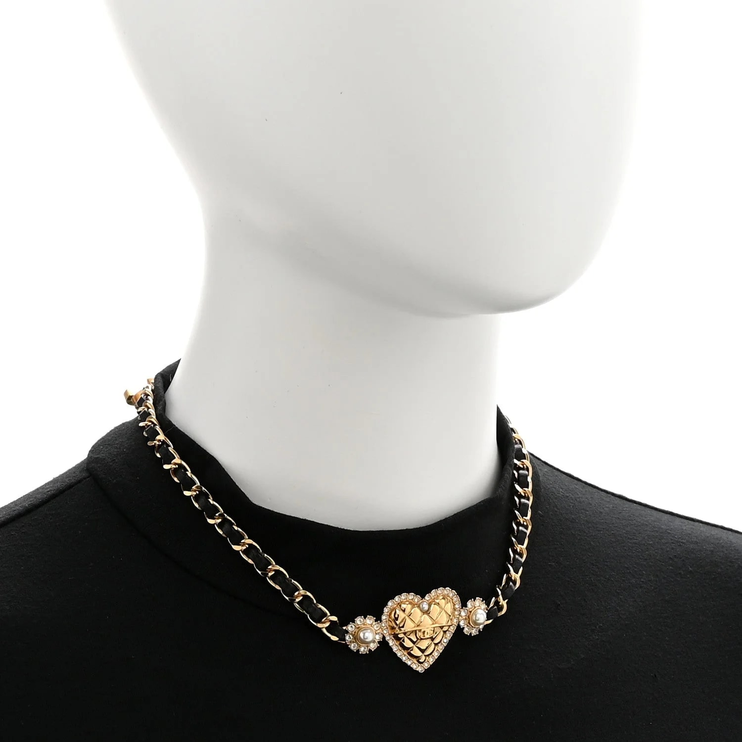 Metal Strass Heart Choker 2