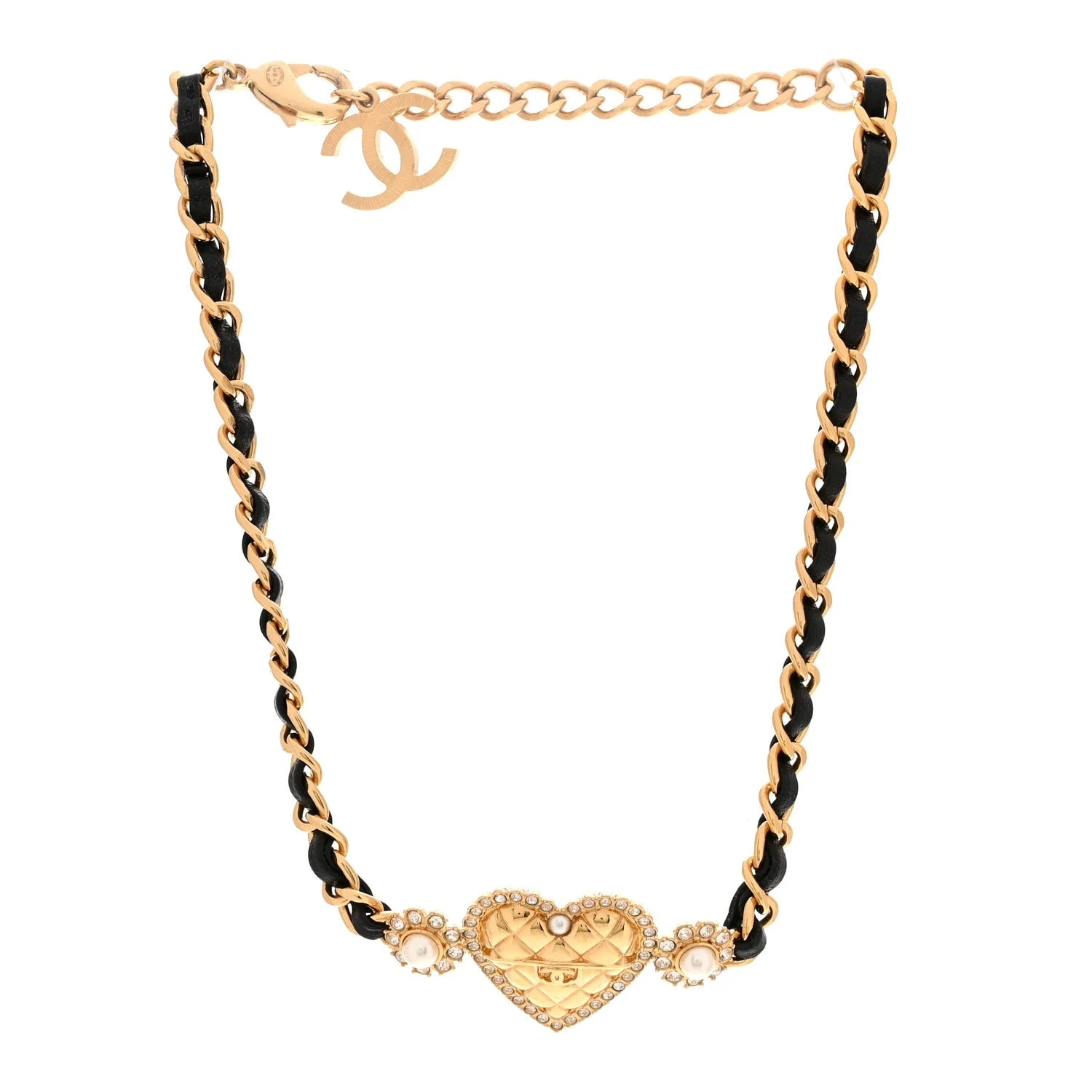 Metal Strass Heart Choker 3