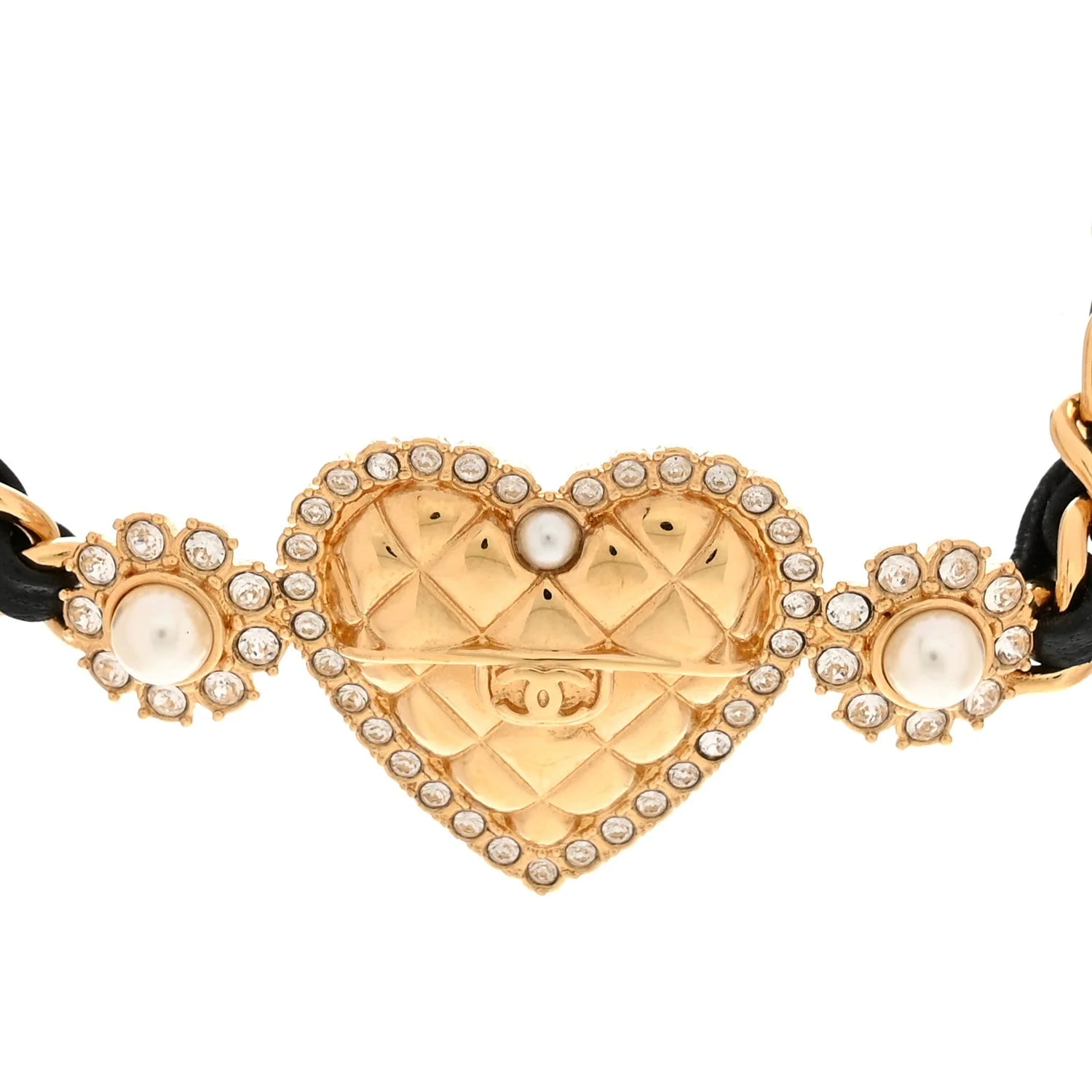 Metal Strass Heart Choker 4