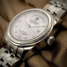 Tudor Glamour Date Day 56000 10 Diamond Analog Automatic White 3