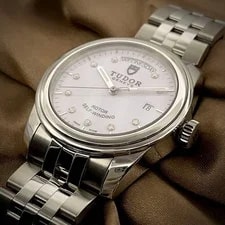Tudor Glamour Date Day 56000 10 Diamond Analog Automatic White 4