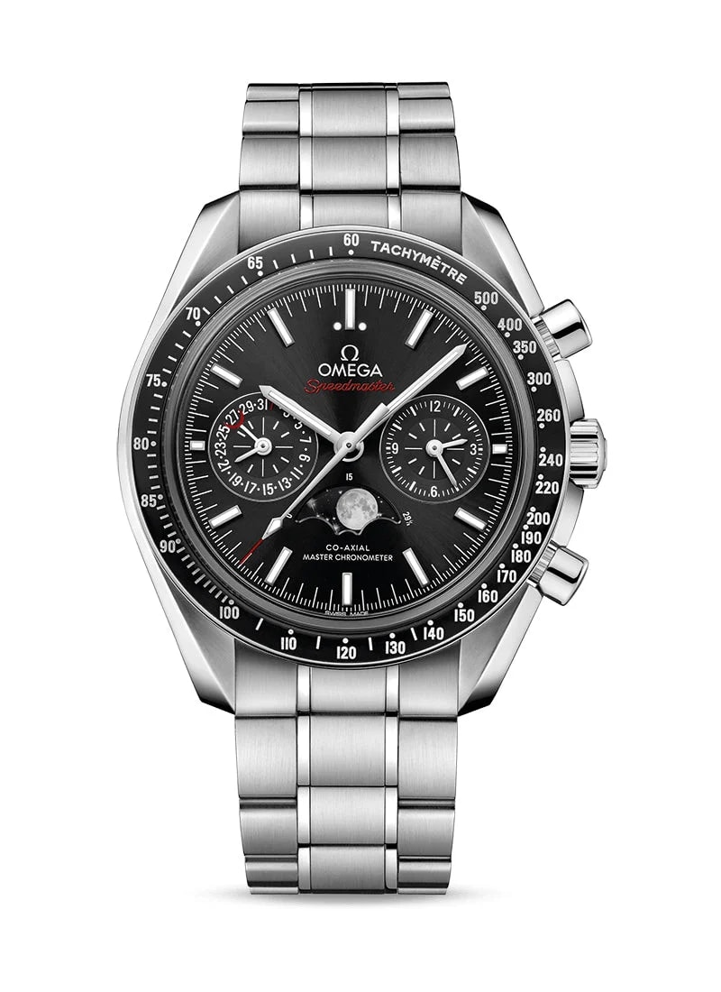 Worldofluxuryus — Omega Speedmaster Two Counters MoonPhase Stainless Steel & Ceramic — Watch — resale