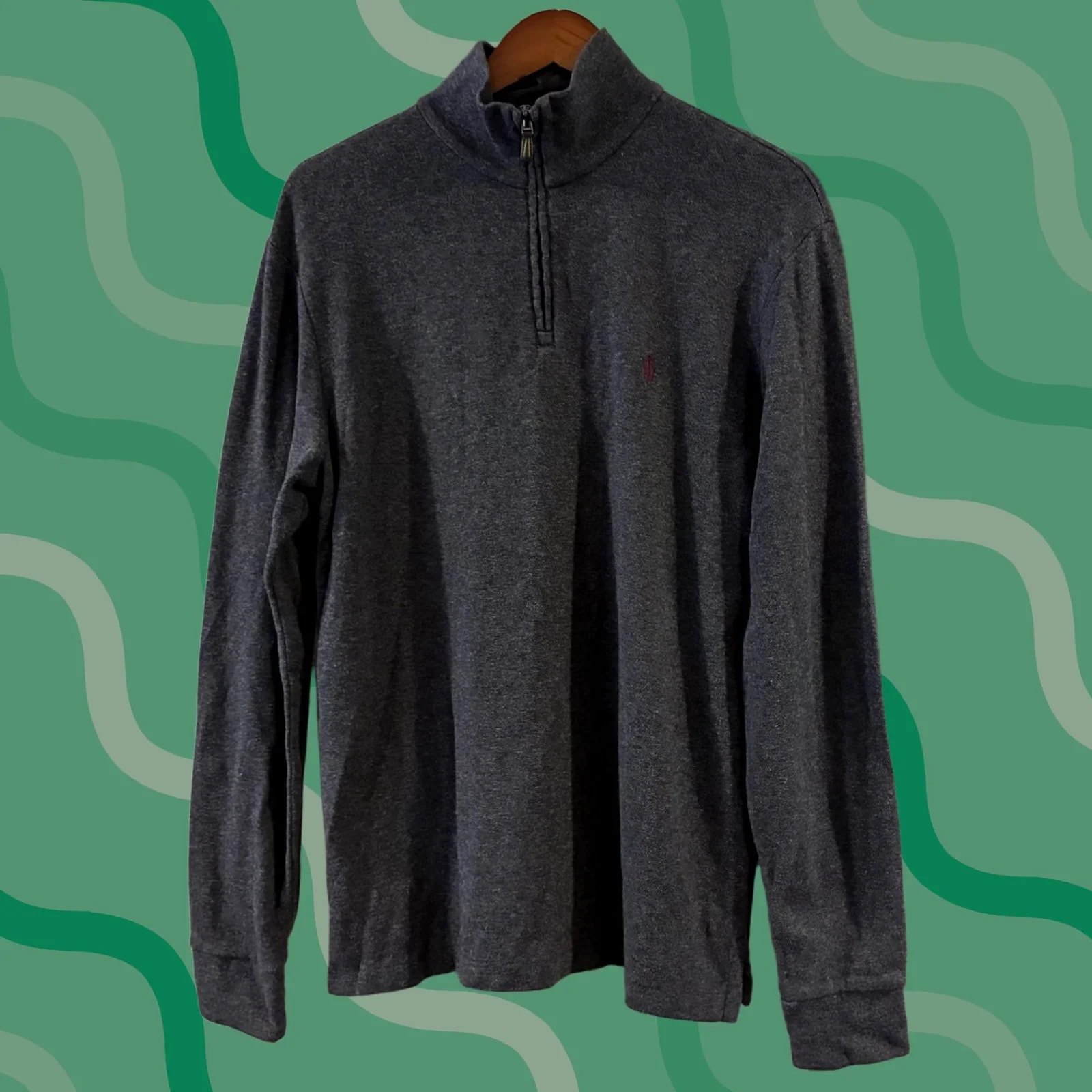 Polo Ralph Lauren — Polo Ralph Lauren Sweater Medium 1/4 Zip Pony Preppy — streetwear — resale