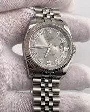 Rolex 18kt White Gold & SS Datejust Silver Concentric Dial 116234 Sant Blanc 3