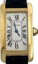 Cartier Tank American SM W2601556 17101 Quartz Excellent A7253 3