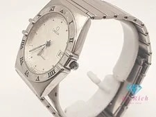 Omega Constellation Date ’S 1448.431 Silver SS Bracelet Logo Analog 2