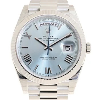 Rolex — Day-Date 36 Ice Blue Diamond Dial Automatic Platinum M128396tbr-0003 — Watch — resale