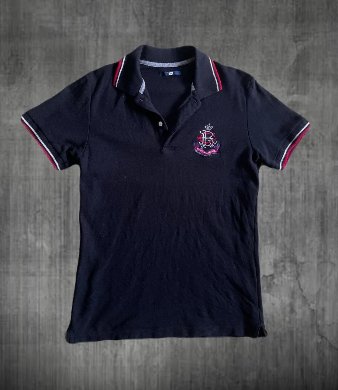2000s Japanese Archive Vkei Emblem Embroidered Polo Y2K — streetwear — resale