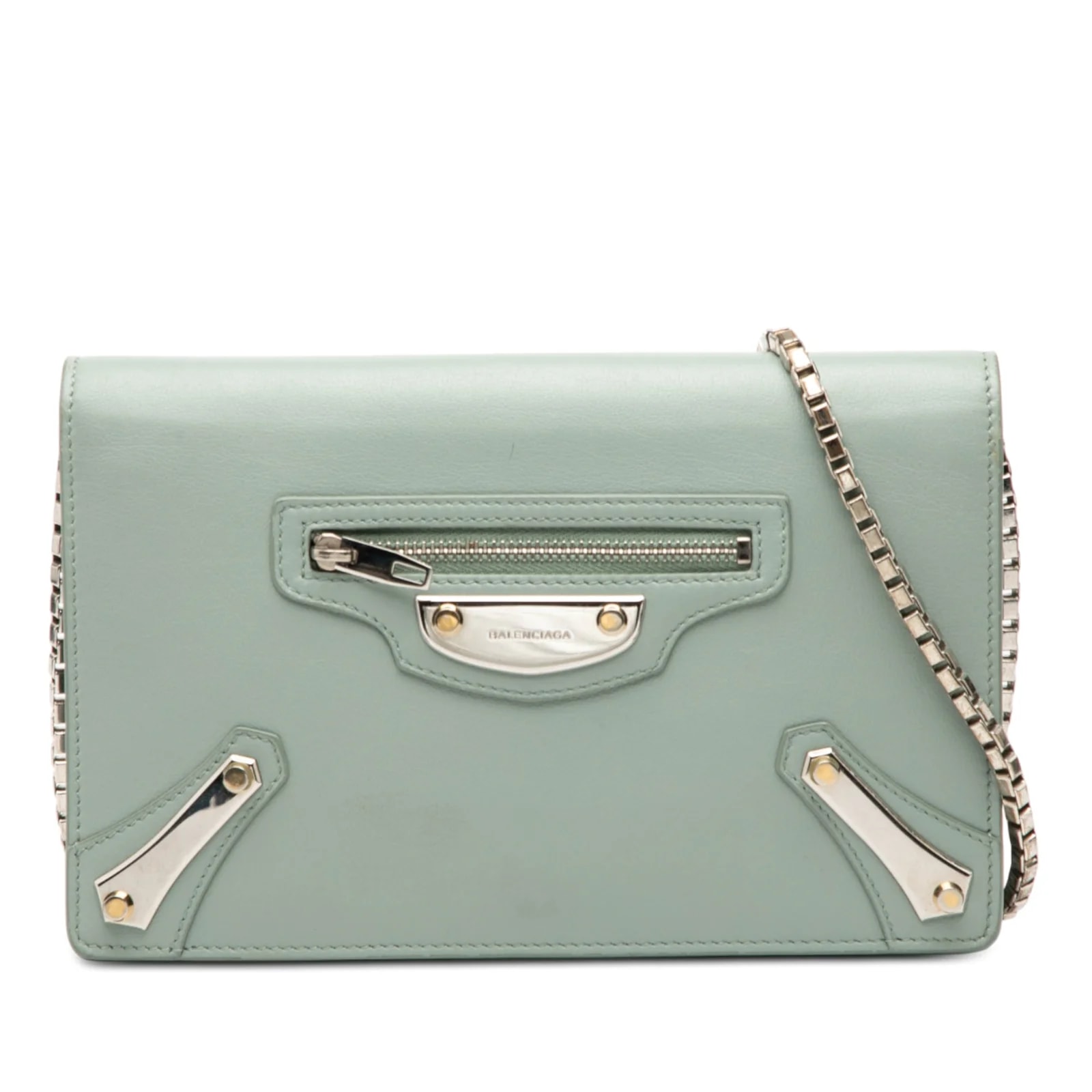 Balenciaga — Metal Plate City Wallet on Chain — Handbag — resale