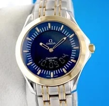 Omega — Omega Seamaster 18K Gold & Titanium Chronograph - Blue Dial - 2297.80 — Watch — resale