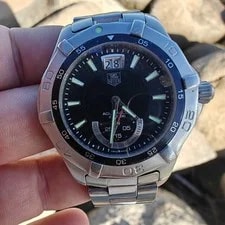 TAG Heuer Aquaracer Grande Date WAF1010 41mm Black Dial +Authentication 4