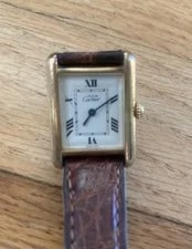 Cartier 1990s Must de Tank Vermeil Ref. 2415 4