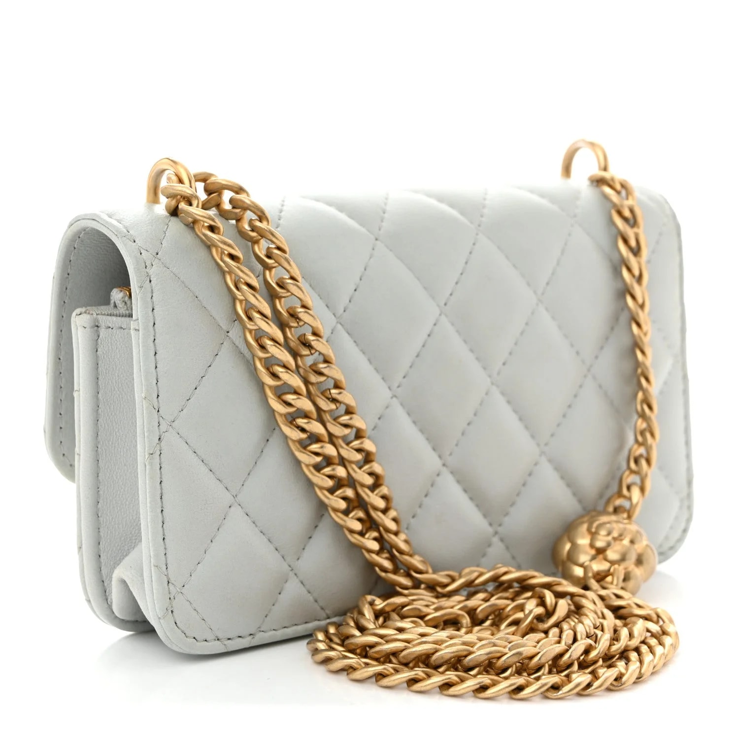 Sweet Camellia Flap Phone Holder With Chain 3