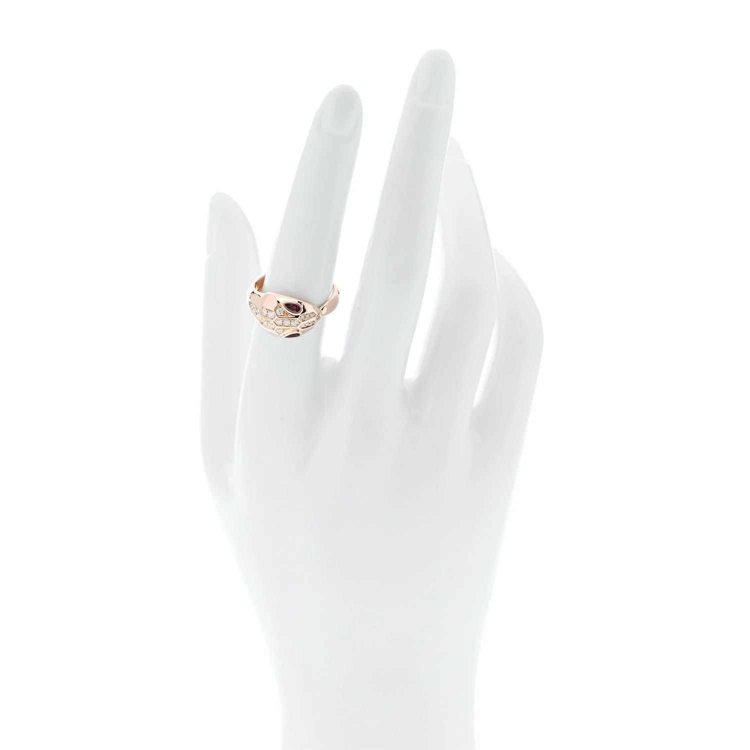 18K Rose Gold Rubellite Serpenti Seduttori 55 7.25 2